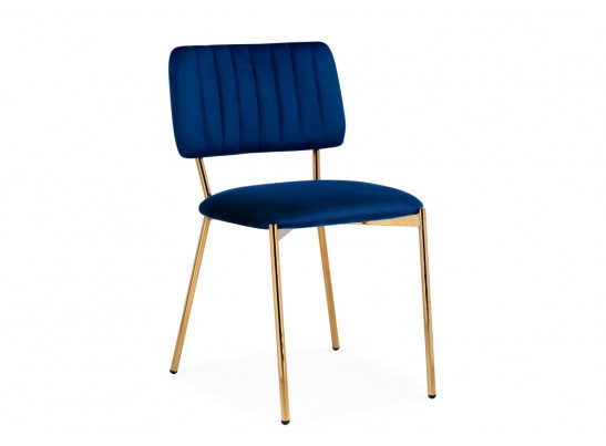 Стул на металлокаркасе Armond dark blue / gold в Каменске-Уральском
