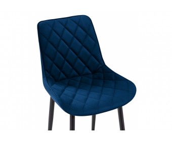 Стул на металлокаркасе Баодин велюр синий / черный