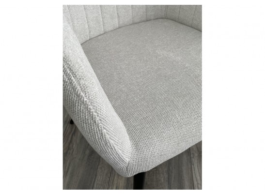 Стул на металлокаркасе Brandy велюр белая галька фактурный WZ2042-18 / черный в Каменске-Уральском