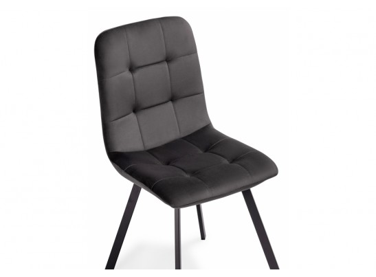 Стул на металлокаркасе Bruk dark gray / black в Каменске-Уральском