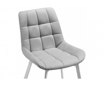 Стул на металлокаркасе Челси светло-серый / белый каркас