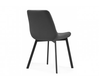 Стул на металлокаркасе Челси черный / темно-серый