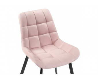 Стул на металлокаркасе Челси розовый / черный