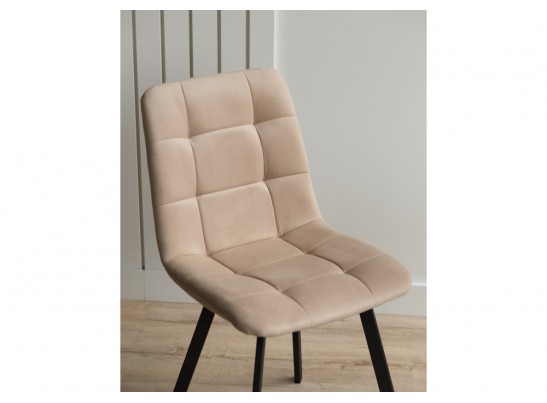 Стул на металлокаркасе Чилли бежевый / черный в Каменске-Уральском