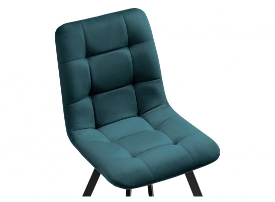 Стул на металлокаркасе Чилли морская волна / черный в Каменске-Уральском