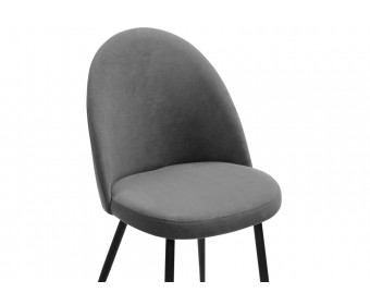 Стул на металлокаркасе Дагрун темно-серый / черный каркас