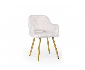 Стул на металлокаркасе Эолин светло-бежевый (simple 011) / золотой