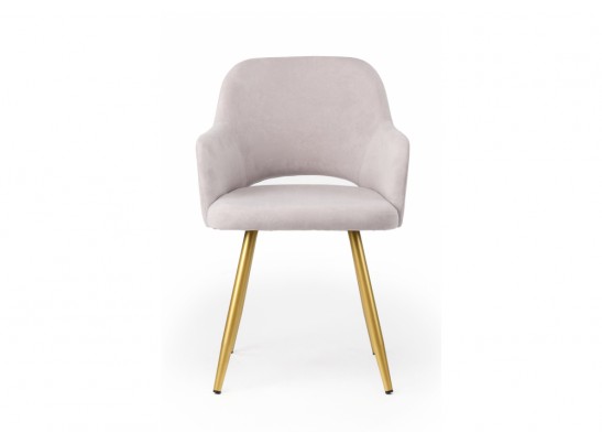 Стул на металлокаркасе Эолин светло-серый (glory 36) / золотой в Каменске-Уральском