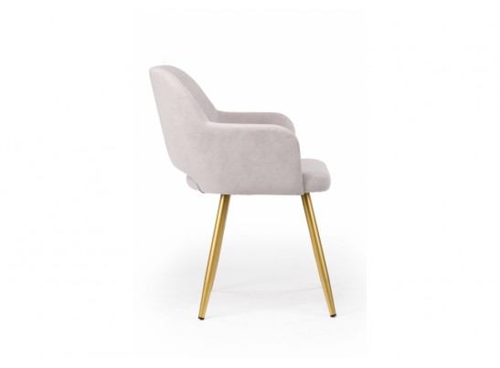 Стул на металлокаркасе Эолин светло-серый (glory 36) / золотой в Каменске-Уральском