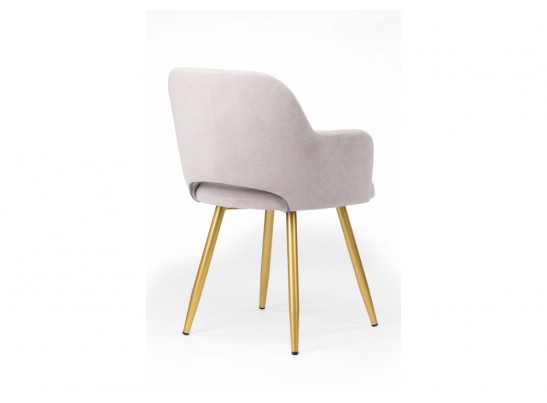 Стул на металлокаркасе Эолин светло-серый (glory 36) / золотой в Каменске-Уральском