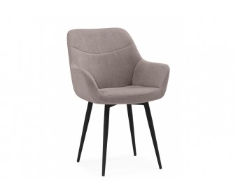 Стул на металлокаркасе Флюид латте (zd 290) / черный