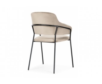 Стул на металлокаркасе Инклес дымчатый / черный глянец