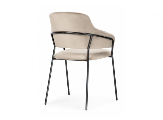 Стул на металлокаркасе Инклес дымчатый / черный глянец в Каменске-Уральском