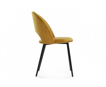 Стул на металлокаркасе Ирре confetti chai tea / черный глянец