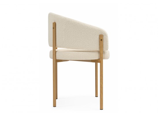 Стул на металлокаркасе Janin букле белый / цвет дерево в Каменске-Уральском