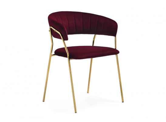 Стул на металлокаркасе Kamelia 1 wine red / gold в Каменске-Уральском