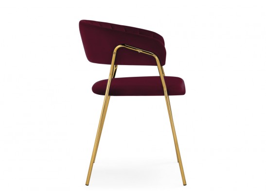 Стул на металлокаркасе Kamelia 1 wine red / gold в Каменске-Уральском