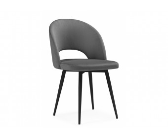Стул на металлокаркасе Курбис темно-серый (zd 995) / черный