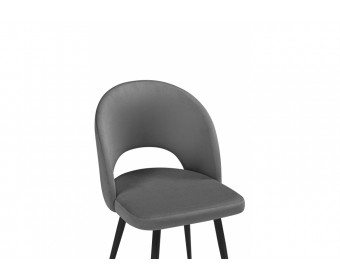 Стул на металлокаркасе Курбис темно-серый (zd 995) / черный