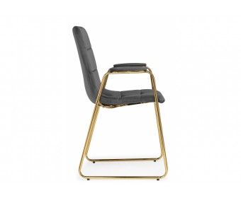 Стул на металлокаркасе Lana dark grey / gold