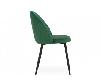 Стул на металлокаркасе Логан зеленый / черный