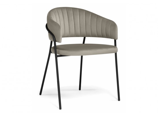 Стул на металлокаркасе Лукас бежевый / черный каркас в Каменске-Уральском