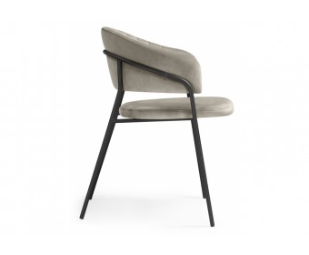 Стул на металлокаркасе Лукас бежевый / черный каркас