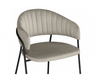 Стул на металлокаркасе Лукас бежевый / черный каркас