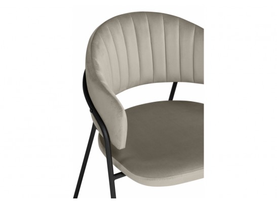 Стул на металлокаркасе Лукас бежевый / черный каркас в Каменске-Уральском