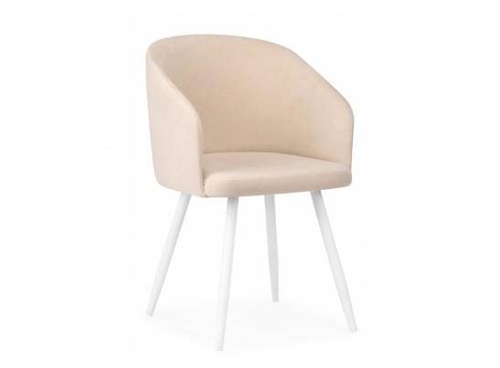 Стул на металлокаркасе Монер бежевый (glory 03) / белый в Каменске-Уральском