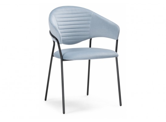 Стул на металлокаркасе Рансол голубой /черный глянец в Каменске-Уральском