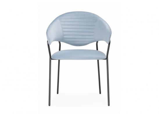 Стул на металлокаркасе Рансол голубой /черный глянец в Каменске-Уральском
