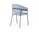 Стул на металлокаркасе Рансол голубой /черный глянец в Каменске-Уральском