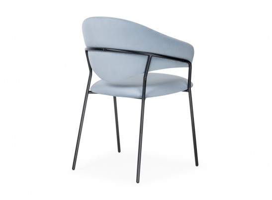 Стул на металлокаркасе Рансол голубой /черный глянец в Каменске-Уральском