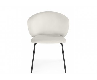 Стул на металлокаркасе Рикко белый (milk) / черный