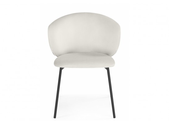 Стул на металлокаркасе Рикко белый (milk) / черный в Каменске-Уральском