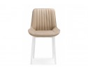 Стул на металлокаркасе Седа велюр бежевый / белый в Каменске-Уральском