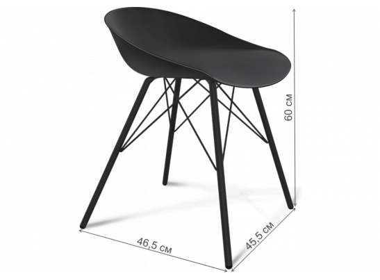 Стул на металлокаркасе SHT-ST19 / S37 черный / черный в Каменске-Уральском