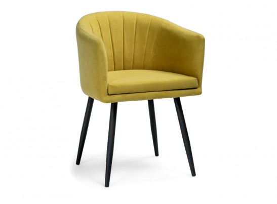 Стул на металлокаркасе Валета горчичный / черный в Каменске-Уральском