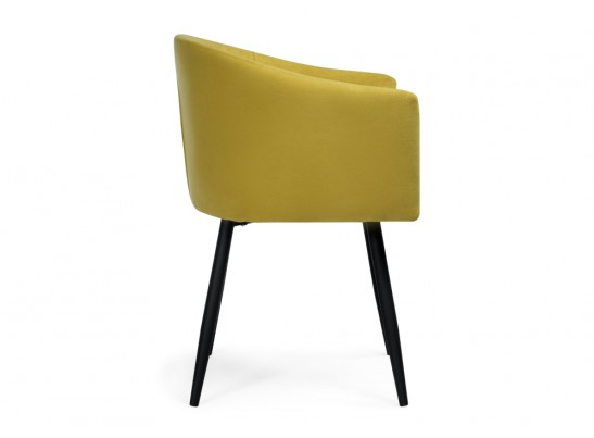 Стул на металлокаркасе Валета горчичный / черный в Каменске-Уральском