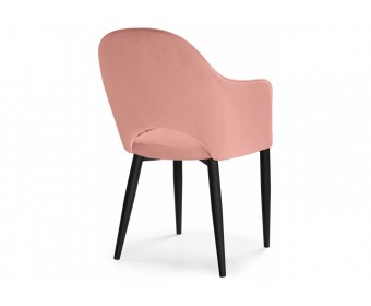 Стул на металлокаркасе Vener coral / black