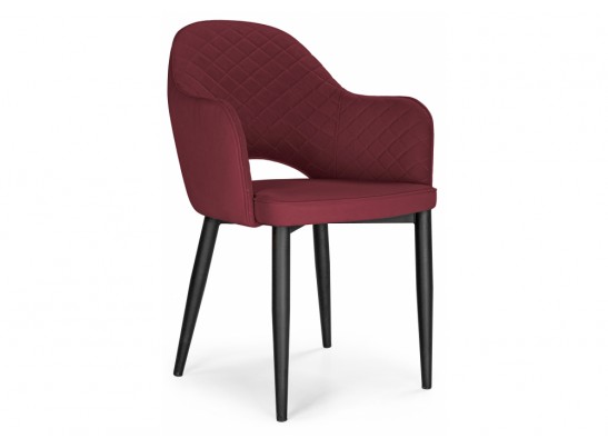 Стул на металлокаркасе Vener wine red / black в Каменске-Уральском