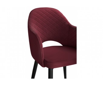 Стул на металлокаркасе Vener wine red / black
