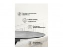 Стеклянный стол Рикла 120(160) белый мрамор / черный в Каменске-Уральском