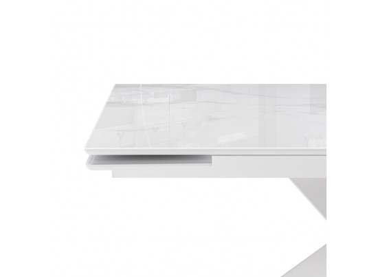 Стеклянный стол Хорсборо 140(200)х80х79 обсидиан / черный в Каменске-Уральском