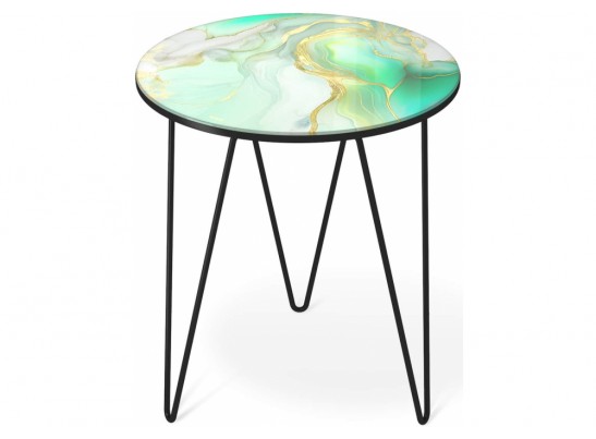 Журнальный стол Sheffilton SHT-CT27 лазурно голубой / черный муар в Каменске-Уральском