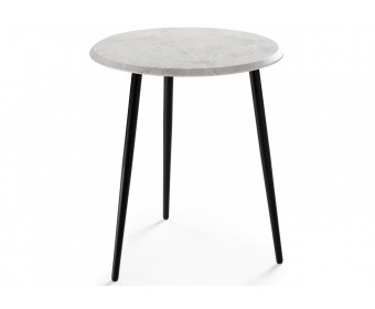 Журнальный столик Абелия мрамор белый / черный матовый