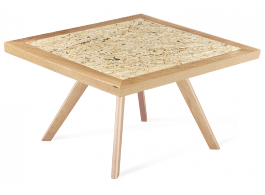 Журнальный столик SHT-S39 70 / 70 дуб / OSB прозрачный лак в Каменске-Уральском