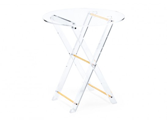 Журнальный столик складной Spirit 40x45 clear / gold в Каменске-Уральском