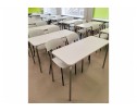 Деревянный стол SHT-T35 70/50 белый матовый / хром лак в Каменске-Уральском